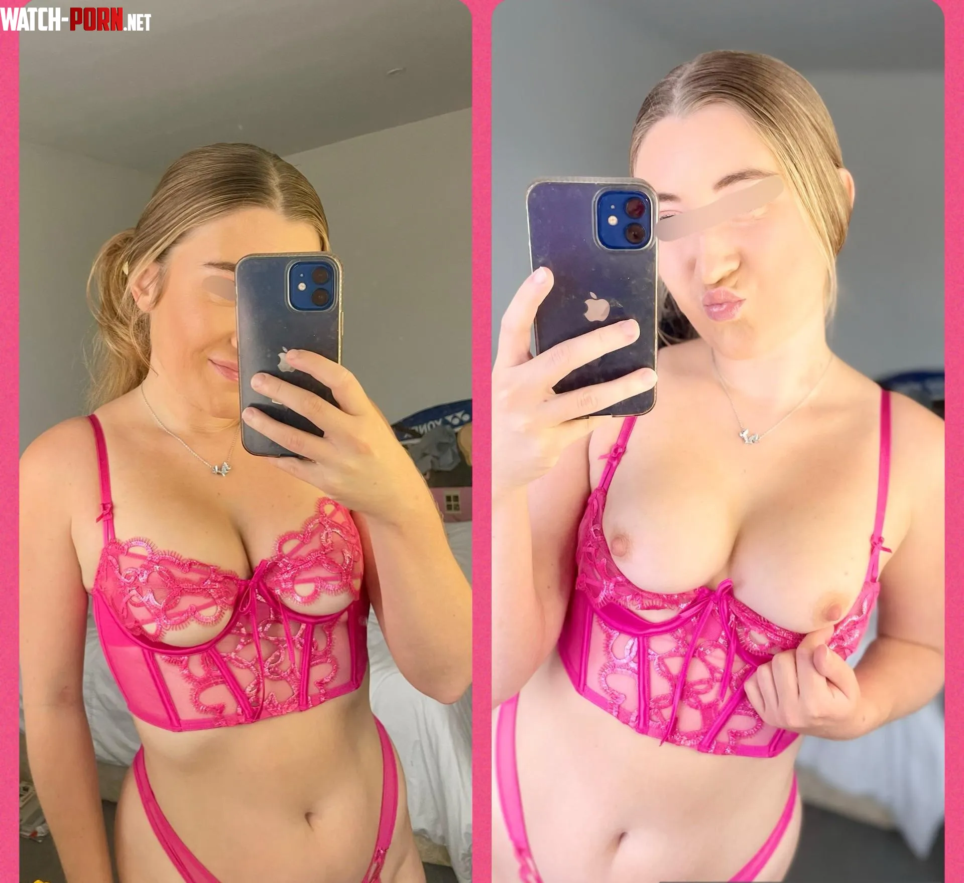 Do you prefer my pretty pink lingerie on or off  by Tallulahmwah