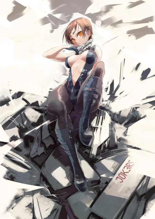 Thumbnail Mangatellers' Post-Apocalyptic OC Kei from WiFi Wars Speedometer Manga | Ecchi Delight