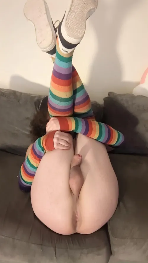 Thumbnail Rainbow-femboy Tempts With Juicy Rainbow Cake Breeding Fantasy in FemBoys