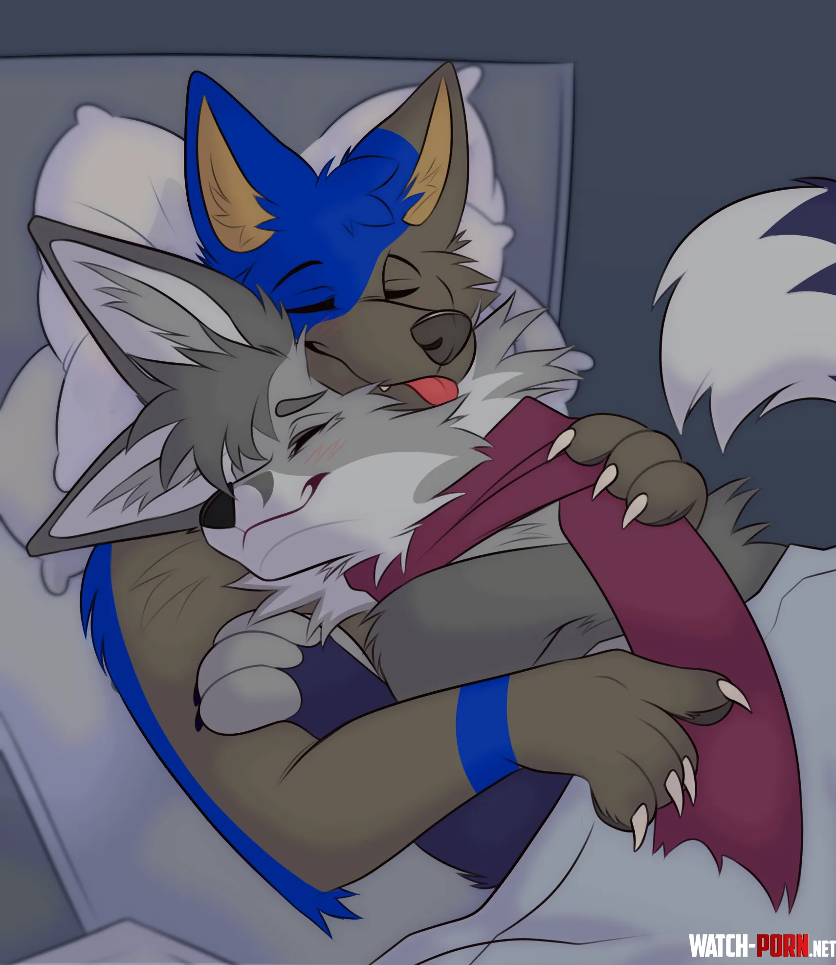 Nighttime Snuggles by itswiskers by maybe_Ithimus