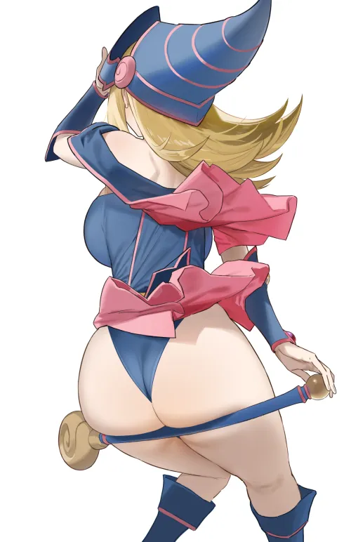 Thumbnail Admiring the Allure of Dark Magician Girl by asap_pocki | Thighdeology