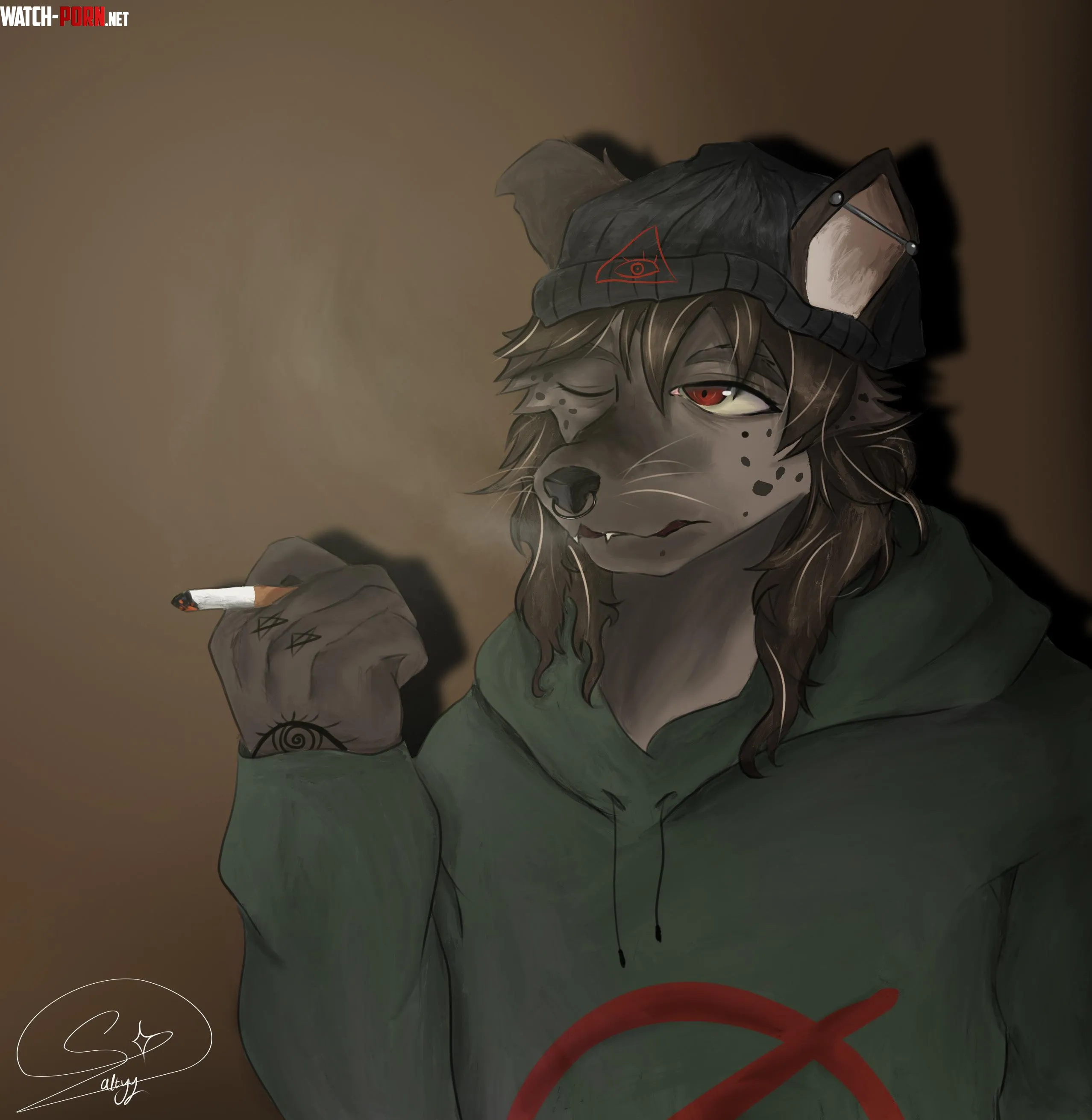 Smoke break art by me by GoEatDandelions