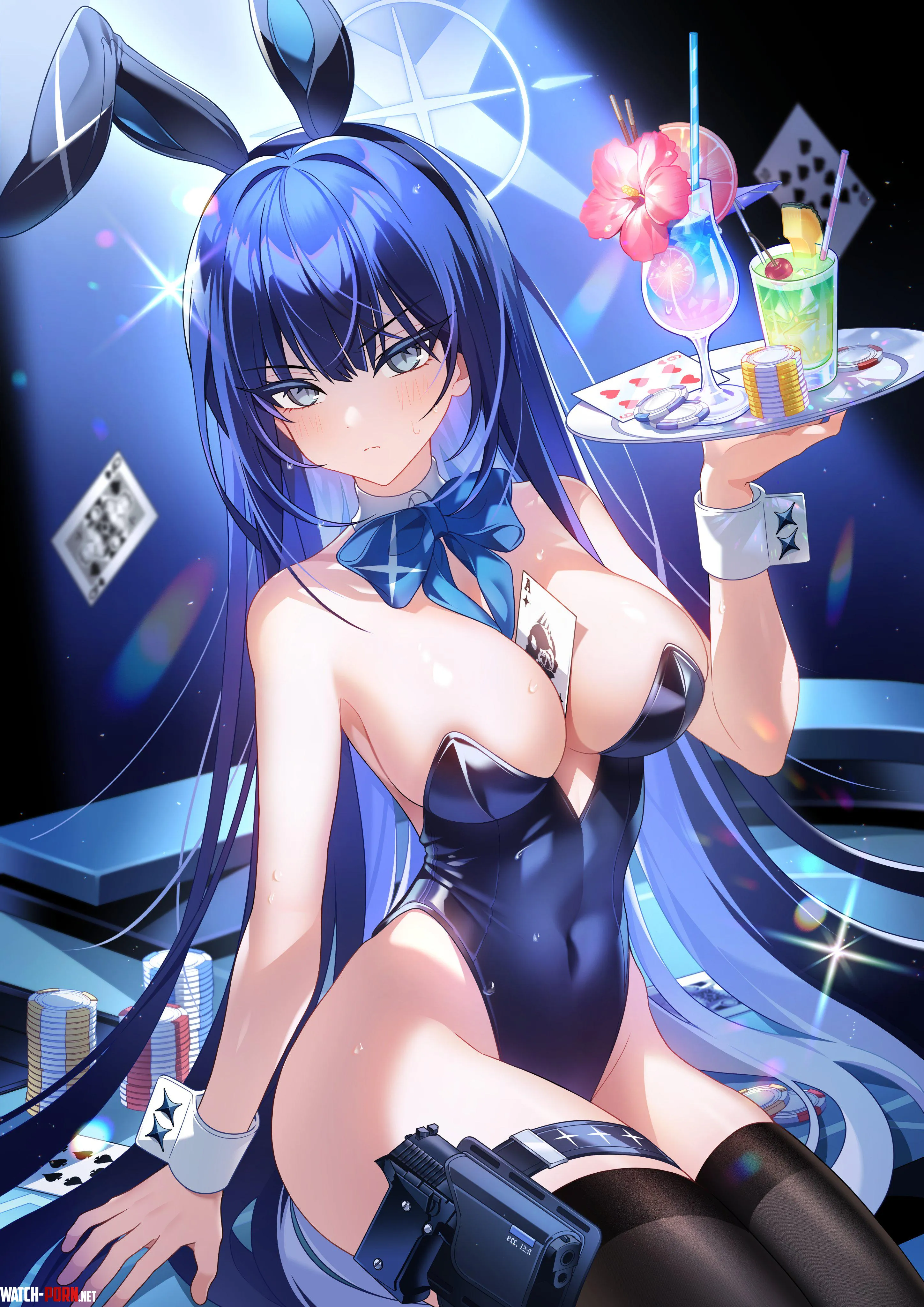 Casino Bunny Saori Blue Archive by CheetahSperm18