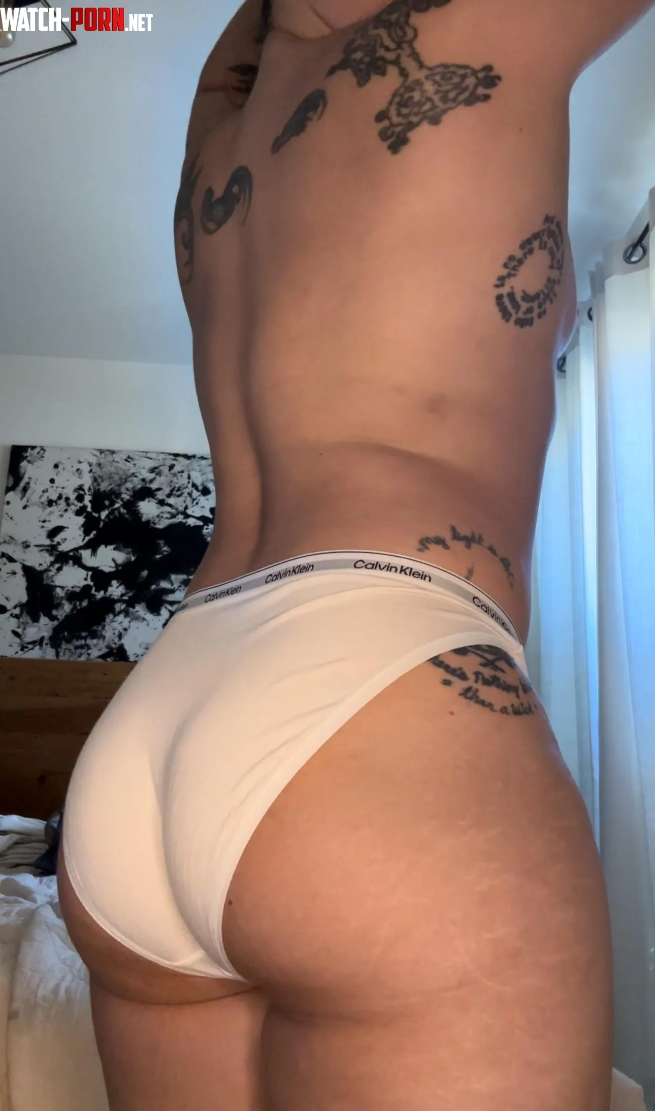 Are white Calvins covering booty still in by NudeFoods