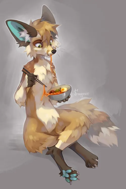 Thumbnail Artistic Delight: Ramen Creations by Reysi Showcased by Bonkers_Reee in the Furry World