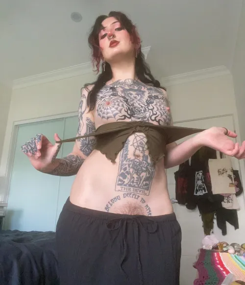 Thumbnail Hope Your Type Is 54 Aussie Tattooed Girls with Bush by ropesandchainss | SmallBoobs Category