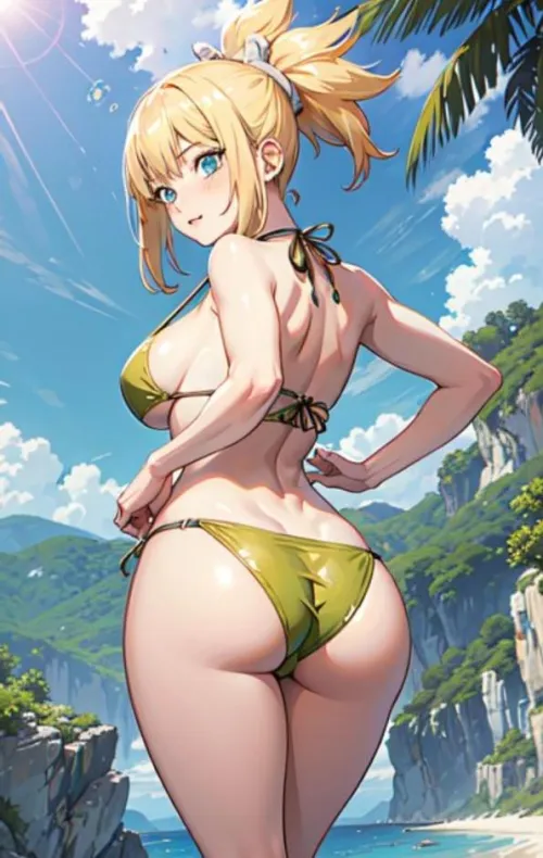 Thumbnail Hot Kohaku in a Bikini by Maleficent-Cattle380 in swimsuithentai Category