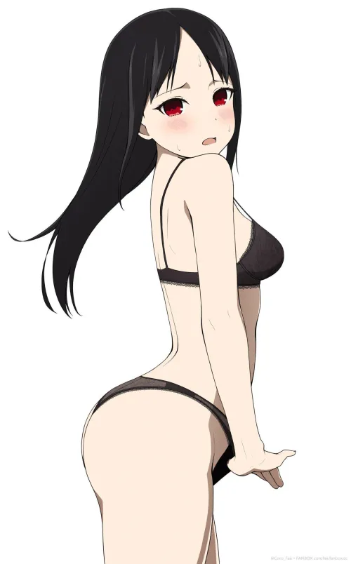 Thumbnail Black Underwear Kaguya Sama Revealed by destinyherowolf | ecchi