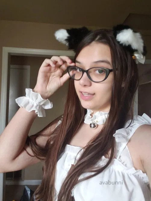 Thumbnail Pussy Play: PoV Cat Girl Selfies at Work by AvaBunni for petplay Fans