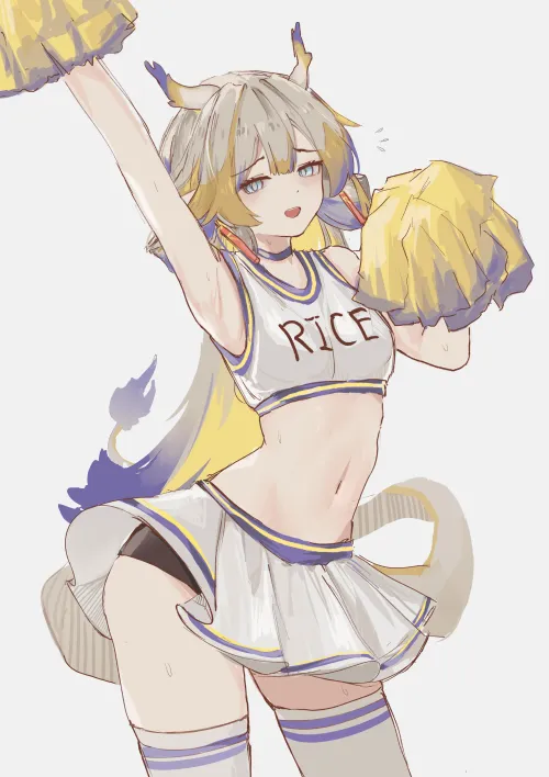 Thumbnail Cheerleader Shu Arknights: AnimeMidriff Artistry by sentiententacle