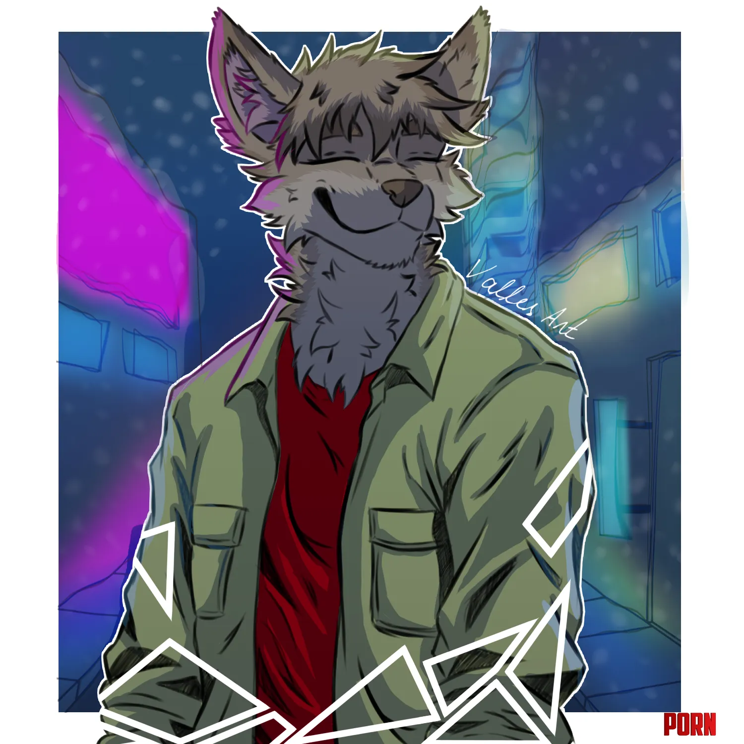 in the city night light  art by me  by VallesGames