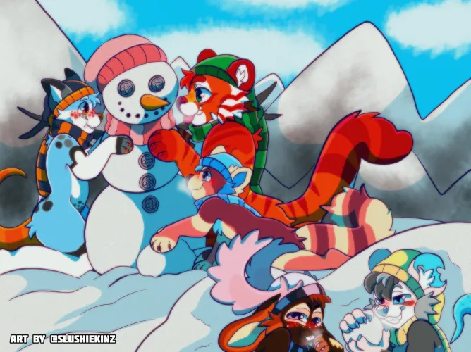 Thumbnail Engaging in Snowman Building: A Furry Adventure by Slushiekinz