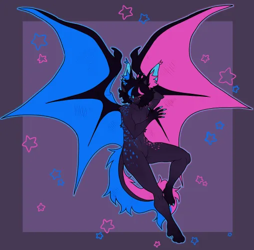 Thumbnail Yellow_Panic Dives into Blue and Pink Hues | Furry Art Exploration