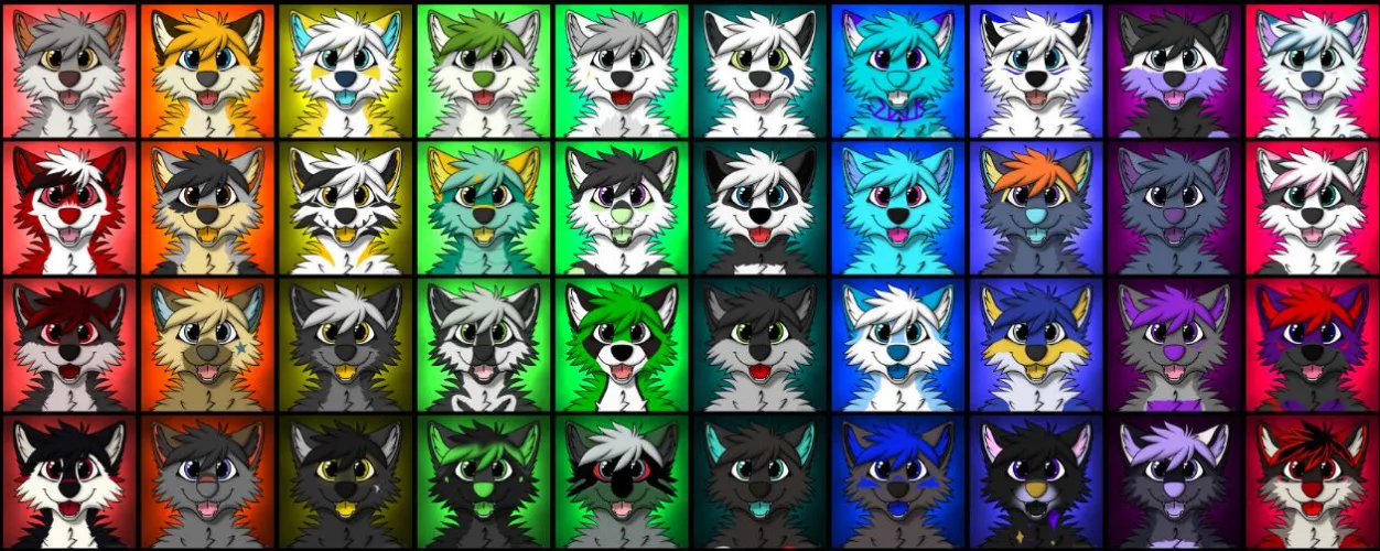 Thumbnail Furry Friends Unite: Showcasing a Rainbow Banner - KatFurry4