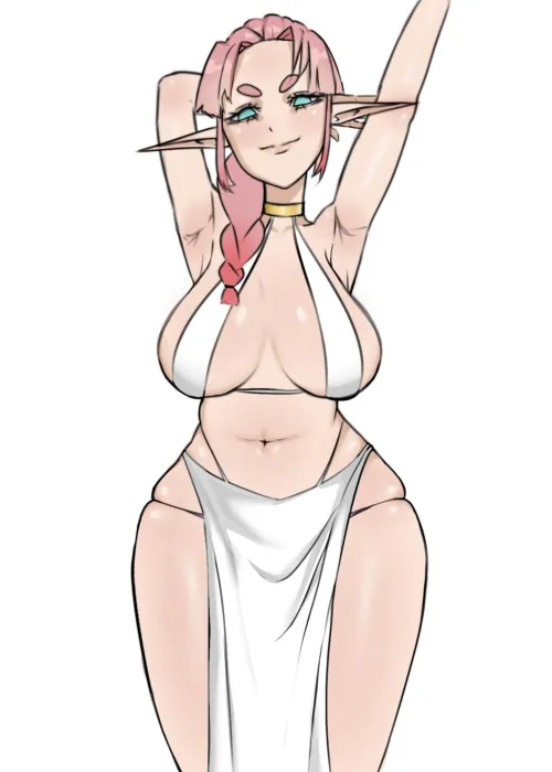 Thumbnail Indulge in Oppai Elf Desires by No_Name2288 for OppaiLove Admirers