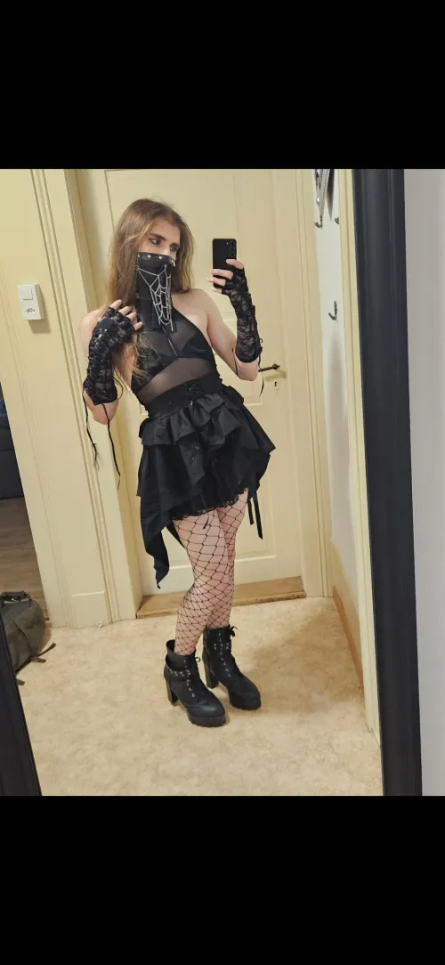 Thumbnail Embracing the Goth Look: A Femboy's Experience by LunarTear_cos