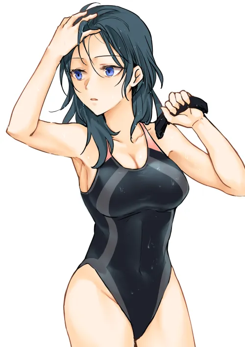 Thumbnail Byleth's Allure in Black Swimsuit Fire Emblem Fukuroumori by ecchi_neko