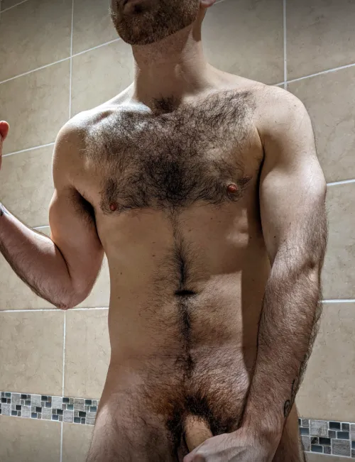 Thumbnail Steamy Shower Encounters: HungAndHairy710's Tale