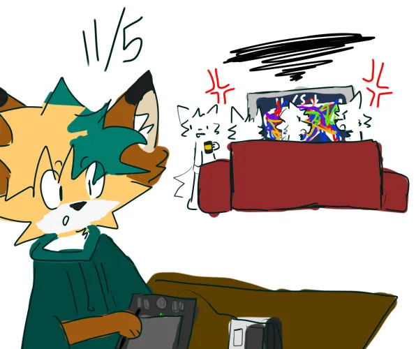 Thumbnail Civilhs Captures Election Night Excitement in Furry Style