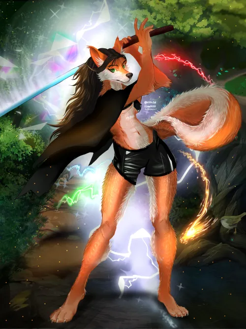 Thumbnail Aura_Foxxy Presents Commissioned Furry Art by colorisandoo