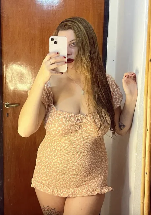 Thumbnail Sensual Sight: A Chubby Girl in a Tight Dress by Dreamybabez