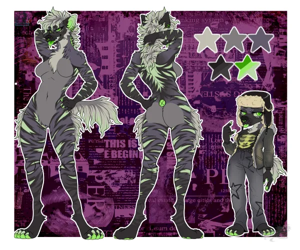 Thumbnail Custom Grunge Hyena Art | Author: Lynanome | furry