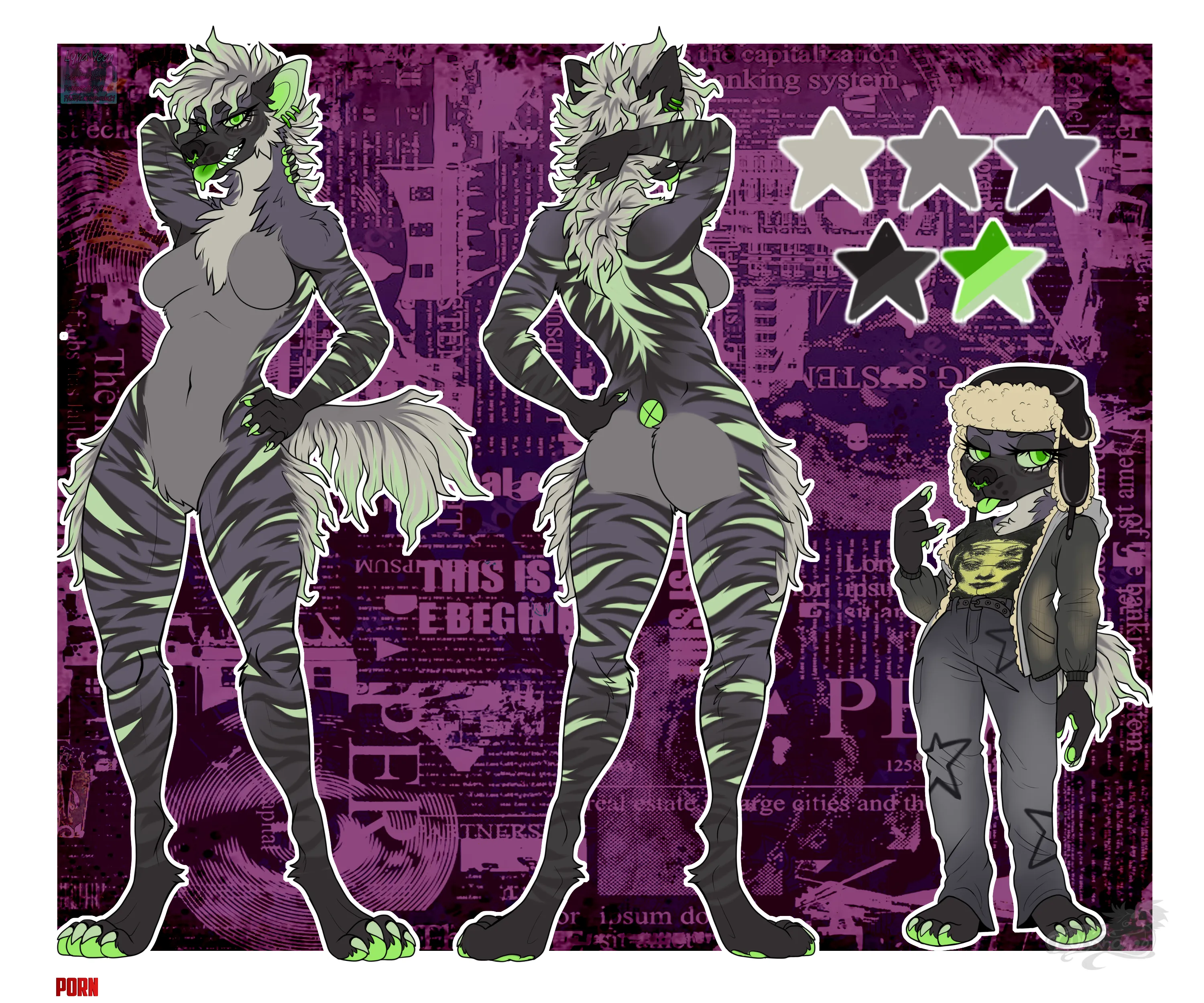 Grunge Hyena Custom Art by Me by Lynanome