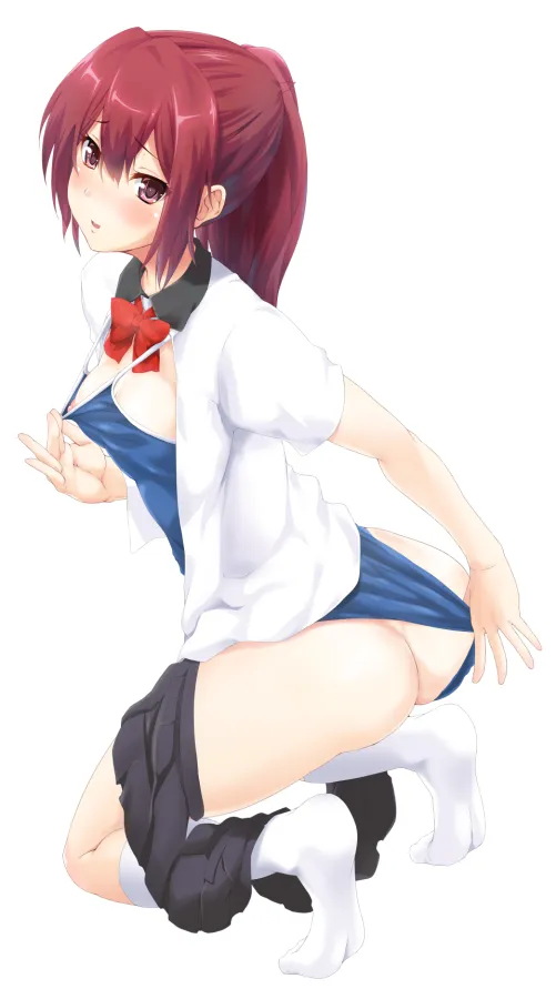 Thumbnail Matsuoka Gou Shows Off Her Nipples in School Swimsuit by ecchi_neko | swimsuithentai