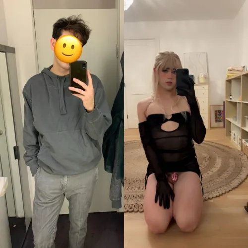 Thumbnail Hoodie Boy meets Mini Dress Girl: Exploring Sissies with xoluxix