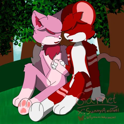 Thumbnail Discover Different Shades of Red in Nature by GarnetTheMouse - Furry Art