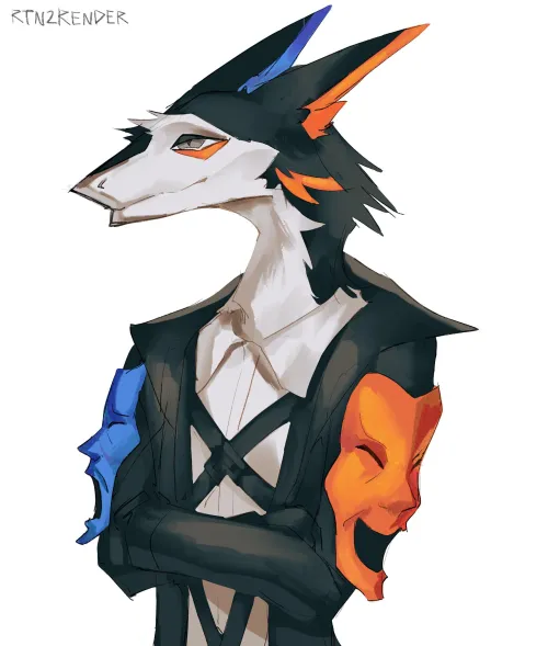 Thumbnail Furry Character Design: Explore rtn2render's Rendered Sergal