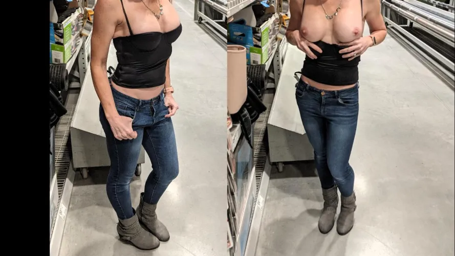 Thumbnail Wifey's Titties at Lowes by Captain_5: FlashingGirls Unveiled