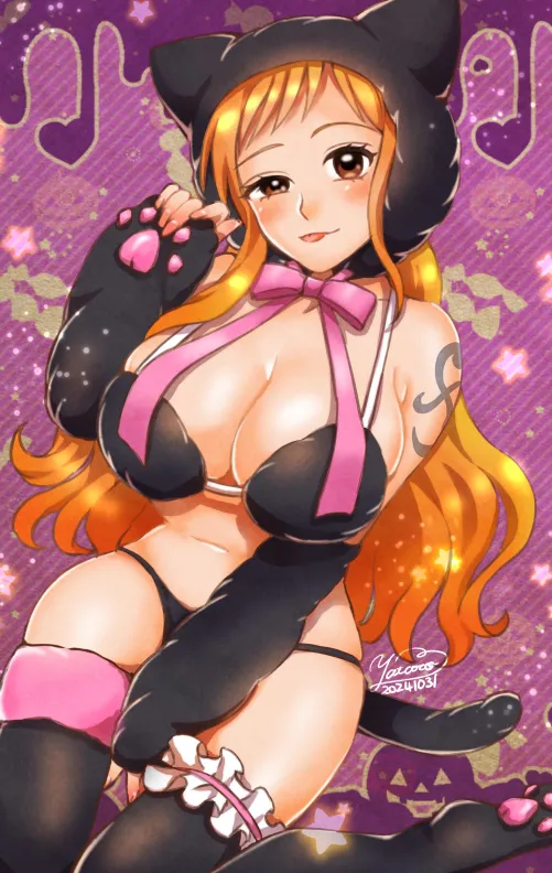 Thumbnail Nami: Adorable Kitty Fun in the World of Funpiece by ENFanatic