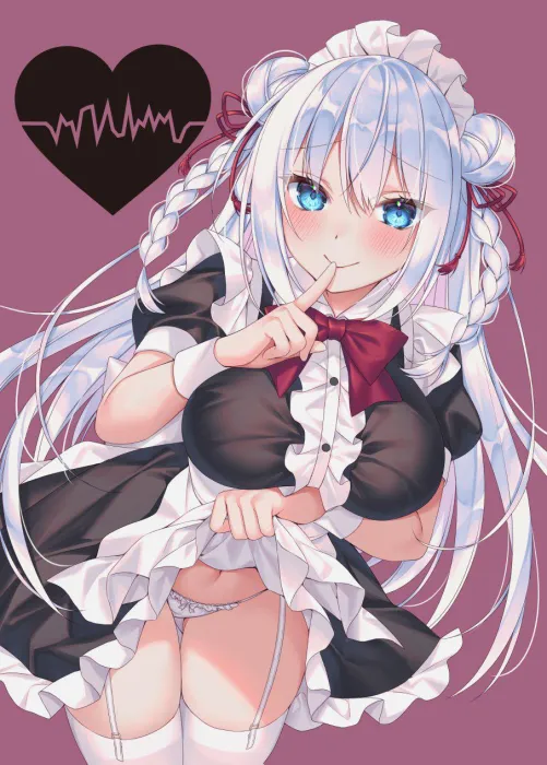 Thumbnail Artistry Revealed: Adorable Maid's Panty Display