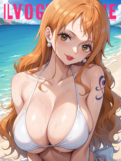 Thumbnail Funpiece Spotlight: Nami's Swimsuit Magazine Cover by Shawon_718