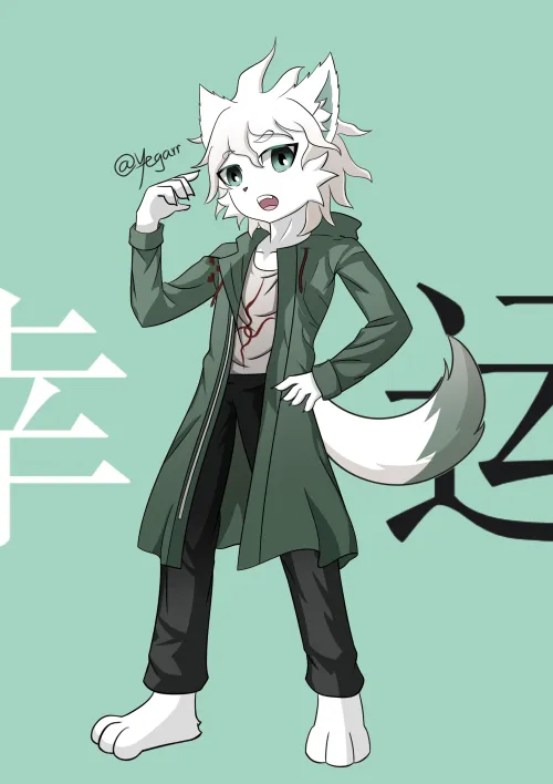 Thumbnail Nagito Komaeda as Furry Art: A Unique Creation by Repulsive_Peanut_705