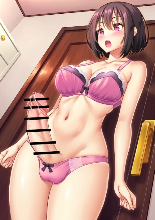 Thumbnail Popping Out of Her Underwear with HeavyLancerthe8th | futanari