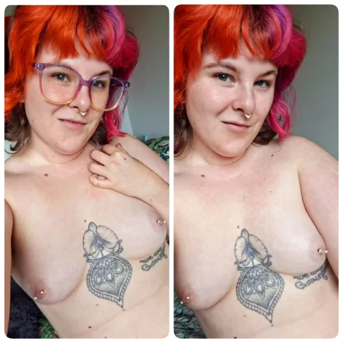 Thumbnail Glasses or No Glasses - Transformation in GirlswithNeonHair