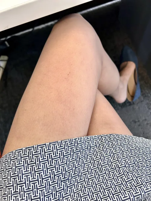 Thumbnail Witness a Shoe Dangle at My Desk | pantyhose