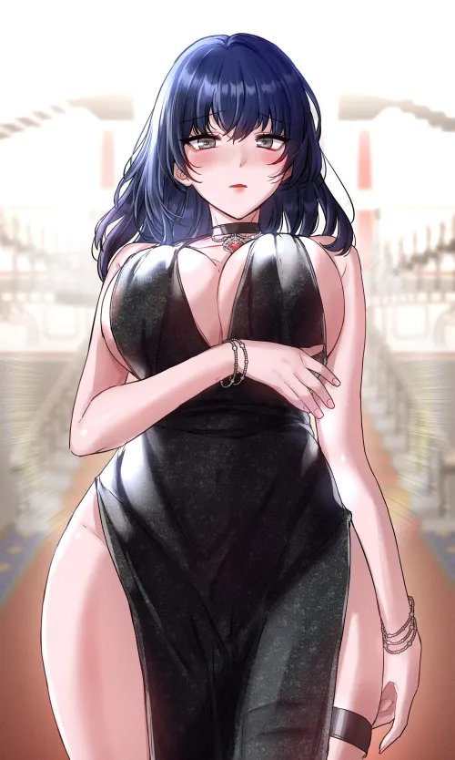 Thumbnail Bedellanceya Dazzles in 'Black Dress' - A Must-See for AnimeMILFS Fans