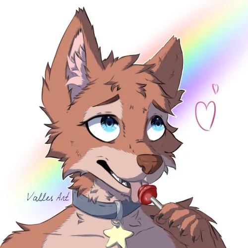 Thumbnail Delight in Lollipop Art by VallesGames in Furry World