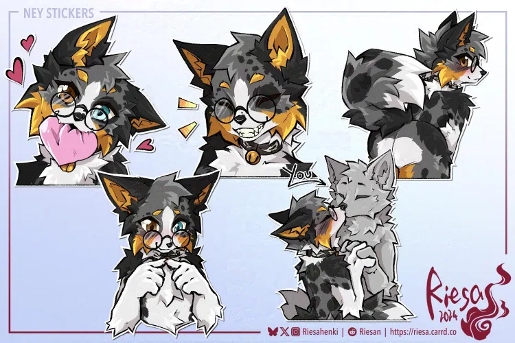 Thumbnail Lovely Telegram Stickers: Artistic Furry Creations by Riesan