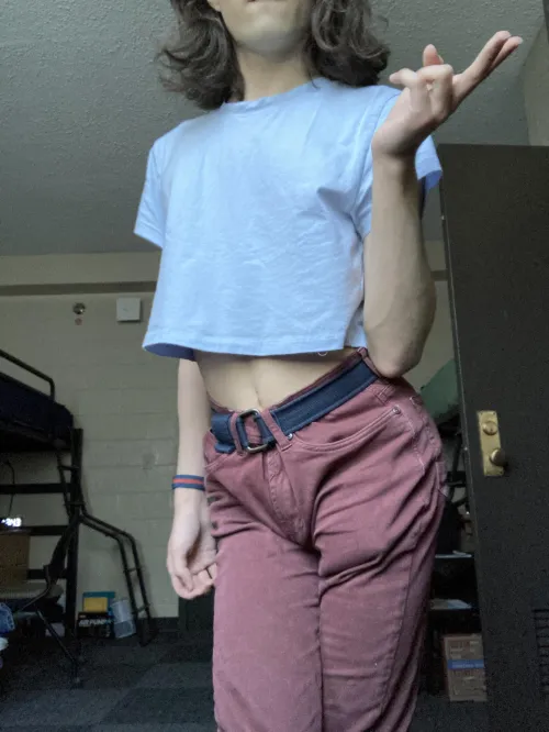 Thumbnail Chilly Crop Top Days: A Peek into femboy Fashion with SourCars