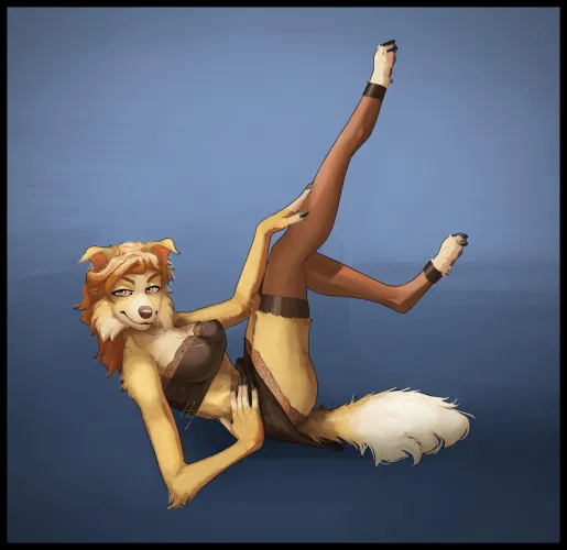 Thumbnail Collie Pin-Up: HotEntertainment5623's Furry Art Adventure