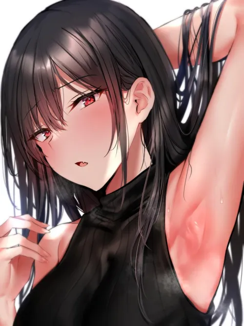 Thumbnail Exploring 'animearmpits': Long Black Haired Women's Armpits by CyLinderAGeut