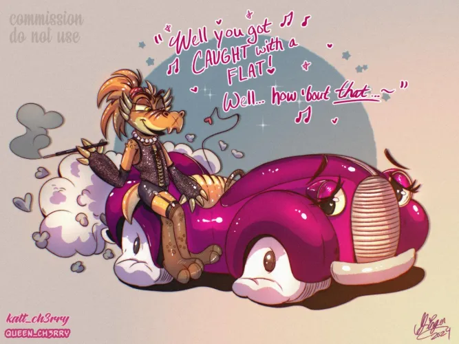 Thumbnail V16ClassyCaddy_art's Retro Delight: Cartoon-Inspired Furry Commission