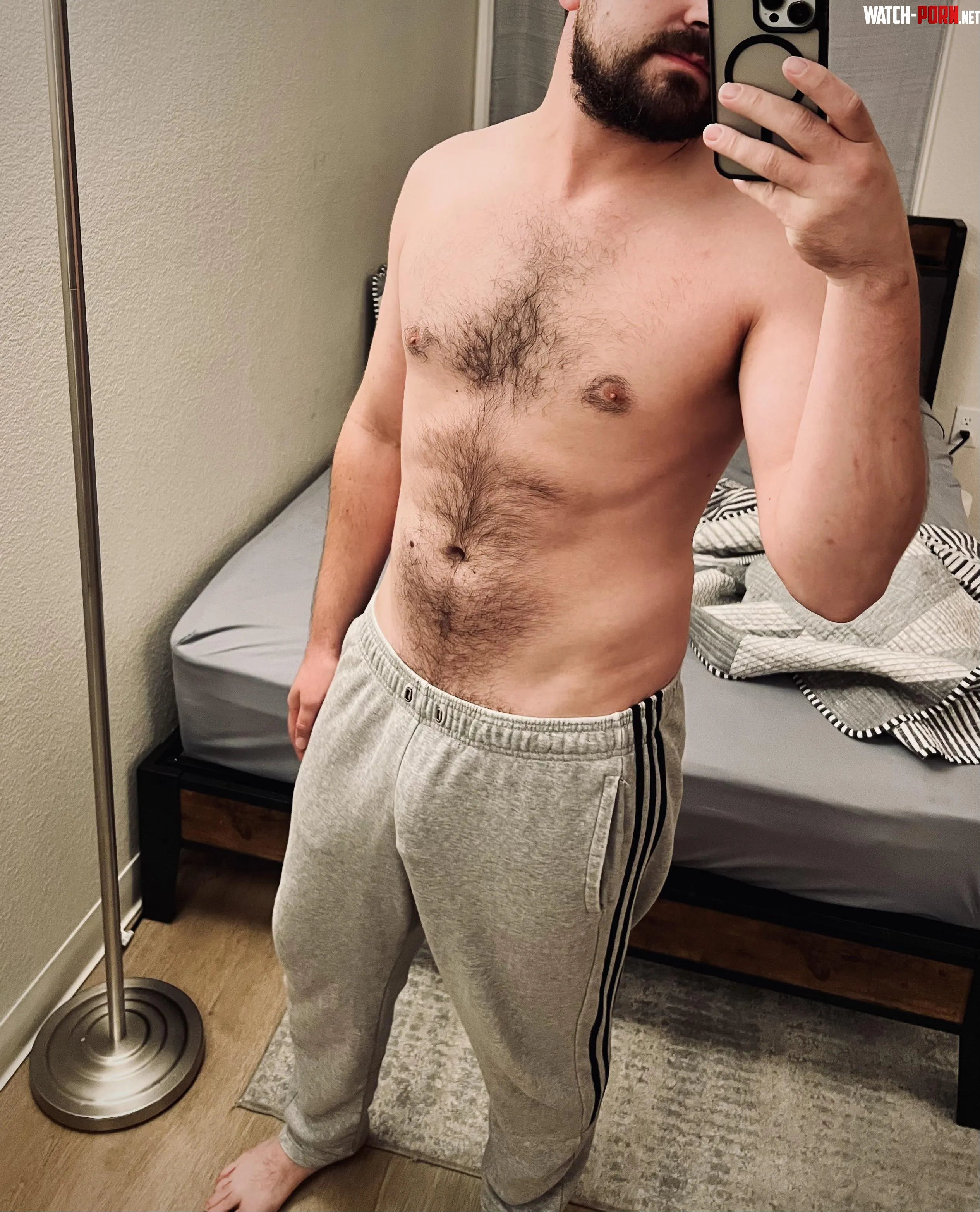 Free balling in sweats is always the best way to relax by Wild-Part7276