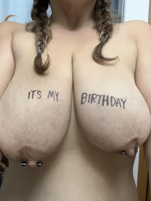 Thumbnail A Playful Dare: 'Birthday Suit Reveal' by Purrfect-Kitty | Chubby