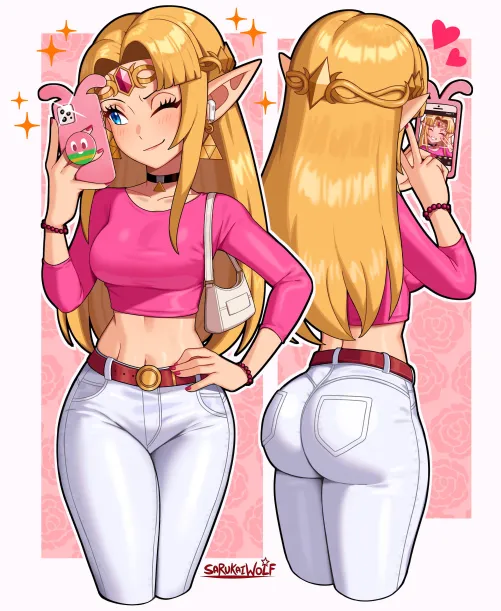 Thumbnail Casual Cutie: Zelda SakuraiWolf's Delight by KrazyK1989