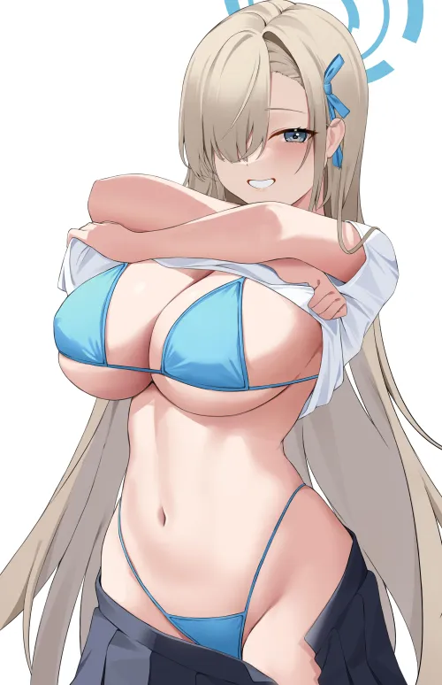 Thumbnail Sensual Revelation: Asuna Undressing in Blue Archive | A_MASSIVE_PERVERT